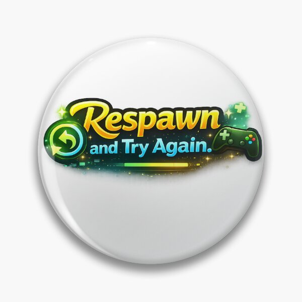 Item preview, Respawn and Try Again – Motivational Gamer Quote Neon Gaming Design designed and sold by Neon Wolf Studio.