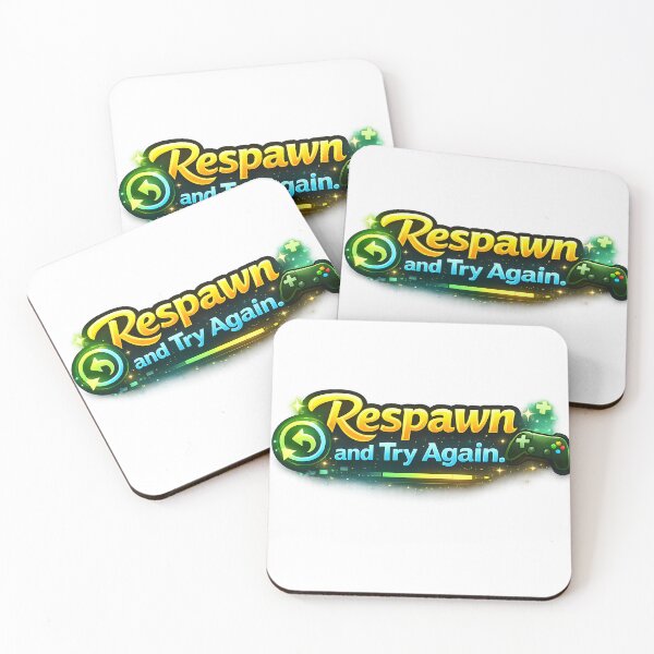 Item preview, Respawn and Try Again – Motivational Gamer Quote Neon Gaming Design designed and sold by Neon Wolf Studio.