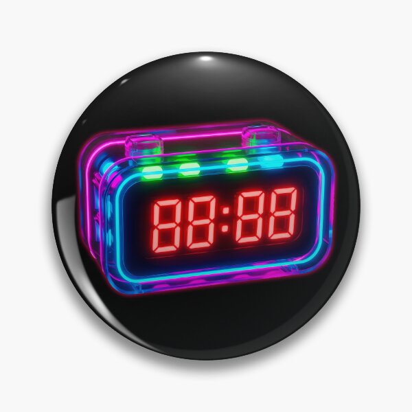 Item preview, Neon Digital Alarm Clock - Cyberpunk Transparent Tech Art designed and sold by powersunlight.