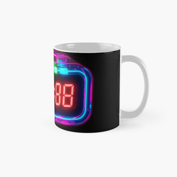 Item preview, Neon Digital Alarm Clock - Cyberpunk Transparent Tech Art designed and sold by powersunlight.