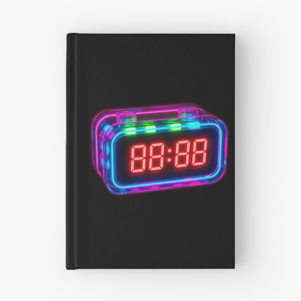 Item preview, Neon Digital Alarm Clock - Cyberpunk Transparent Tech Art designed and sold by powersunlight.