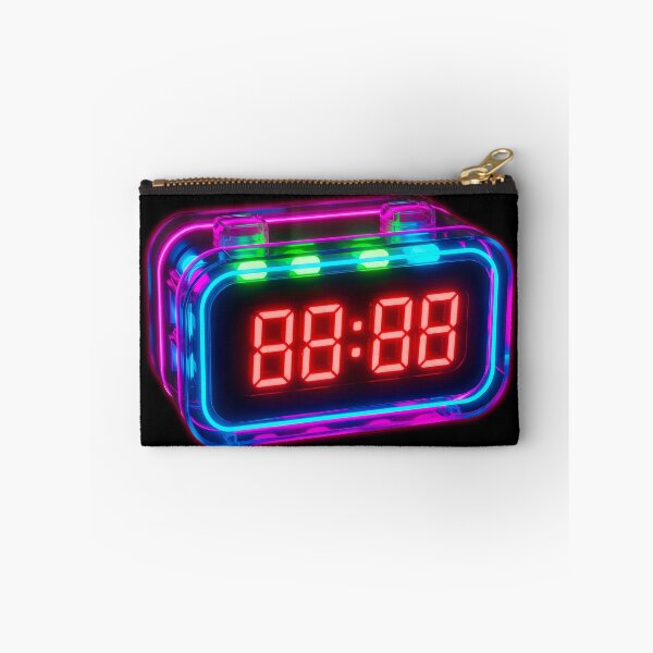 Item preview, Neon Digital Alarm Clock - Cyberpunk Transparent Tech Art designed and sold by powersunlight.