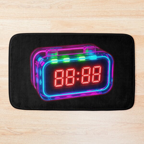 Item preview, Neon Digital Alarm Clock - Cyberpunk Transparent Tech Art designed and sold by powersunlight.