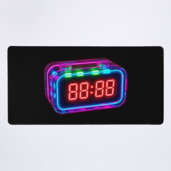 Item preview, Neon Digital Alarm Clock - Cyberpunk Transparent Tech Art designed and sold by powersunlight.