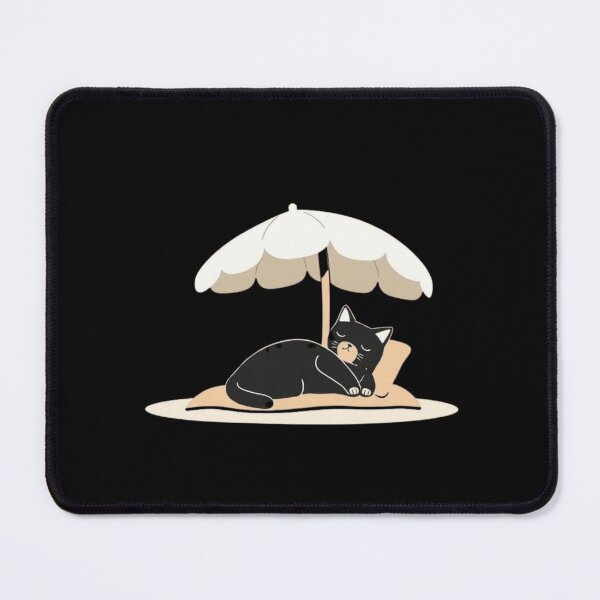 Item preview, Sleeping Beach Cat Under Umbrella Summer Vacation designed and sold by artlife4.