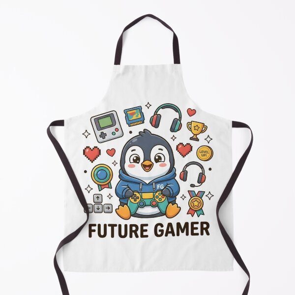 Item preview, Cute Penguin Future Gamer Kids T-Shirt – Funny Gaming Penguin designed and sold by DIRTYSKETCHH.