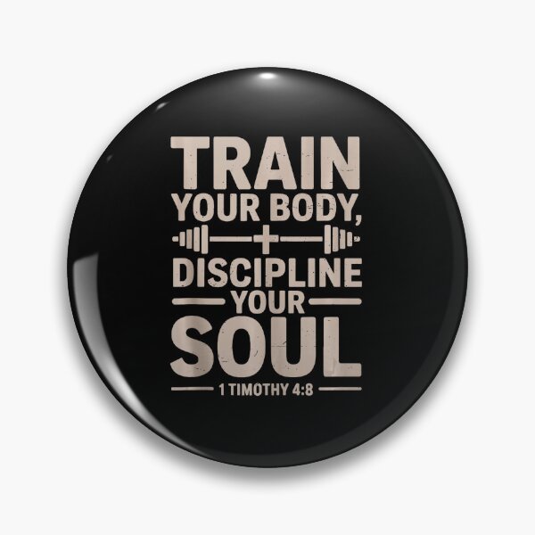 Item preview, Train Your Body Discipline Your Soul Christian Fitness Quote designed and sold by eliramaison.