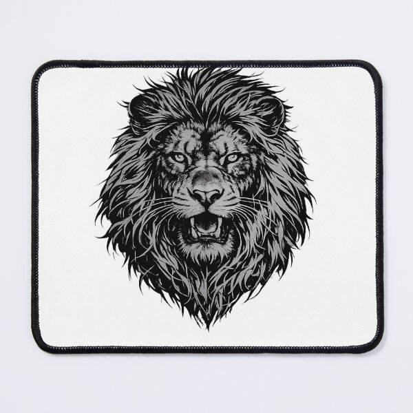 Item preview, Majestic Roar - Monochrome Lion King designed and sold by Neon Wolf Studio.