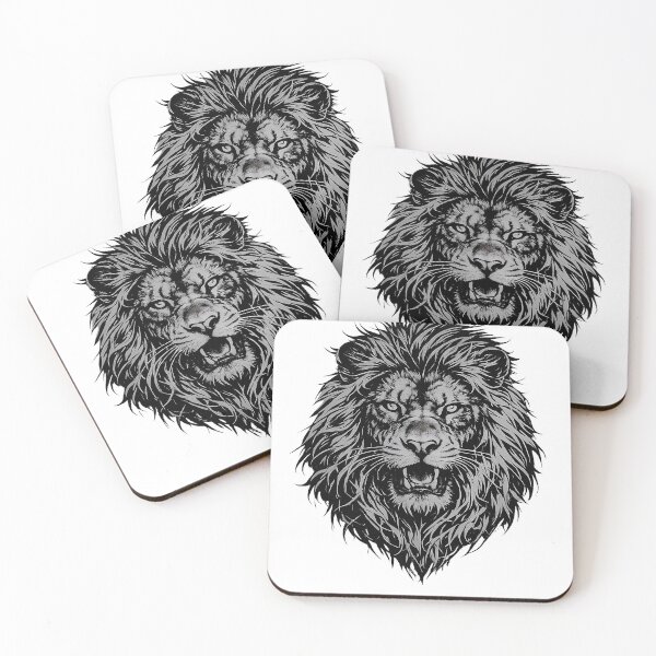 Item preview, Majestic Roar - Monochrome Lion King designed and sold by Neon Wolf Studio.
