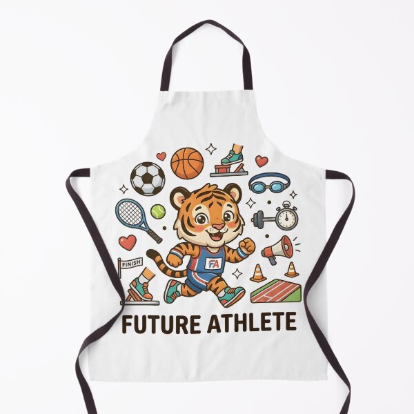 Item preview, Cute Tiger Future Athlete Kids T-Shirt – Sporty Tiger Cartoon designed and sold by DIRTYSKETCHH.