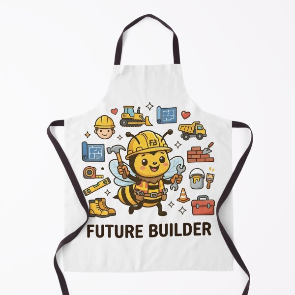Item preview, Cute Bee Future Builder Kids T-Shirt – Funny Construction Bee designed and sold by DIRTYSKETCHH.