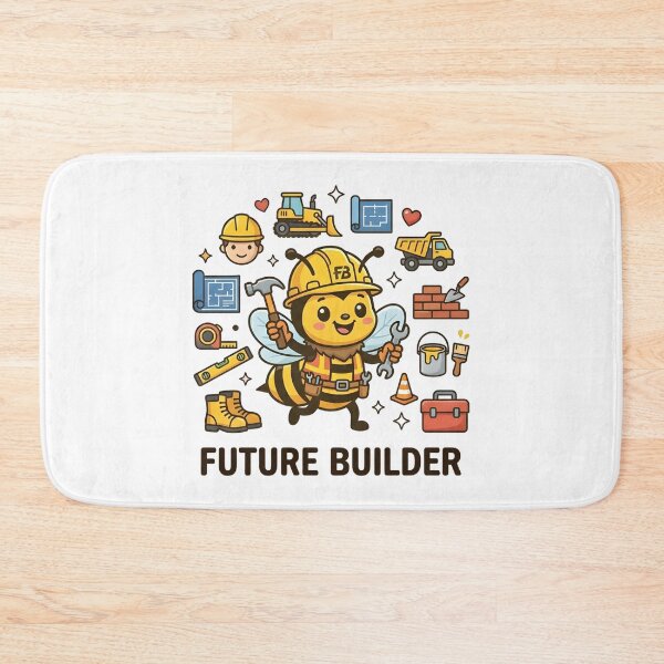 Item preview, Cute Bee Future Builder Kids T-Shirt – Funny Construction Bee designed and sold by DIRTYSKETCHH.