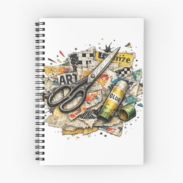 Item preview, Arts and Crafts Collage with Scissors and Glue designed and sold by jgvisualarts.