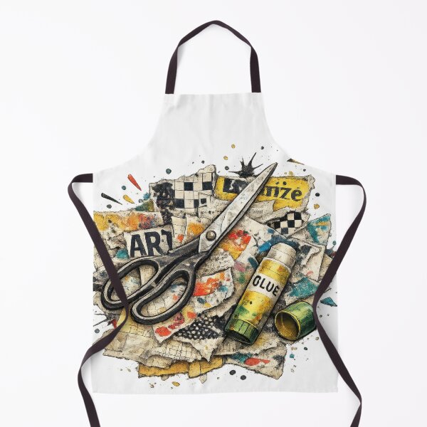 Item preview, Arts and Crafts Collage with Scissors and Glue designed and sold by jgvisualarts.