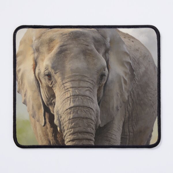 Item preview, Elephant Wall Art – Calm Safari Wildlife Portrait Print designed and sold by QuietCanvasArtworks.