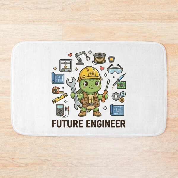 Item preview, Cute Turtle Future Engineer Kids T-Shirt – Smart Turtle Cartoon designed and sold by DIRTYSKETCHH.