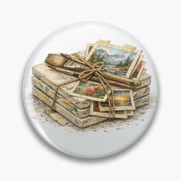Item preview, Vintage Postcards Bundle with Art Supplies Watercolor designed and sold by jgvisualarts.
