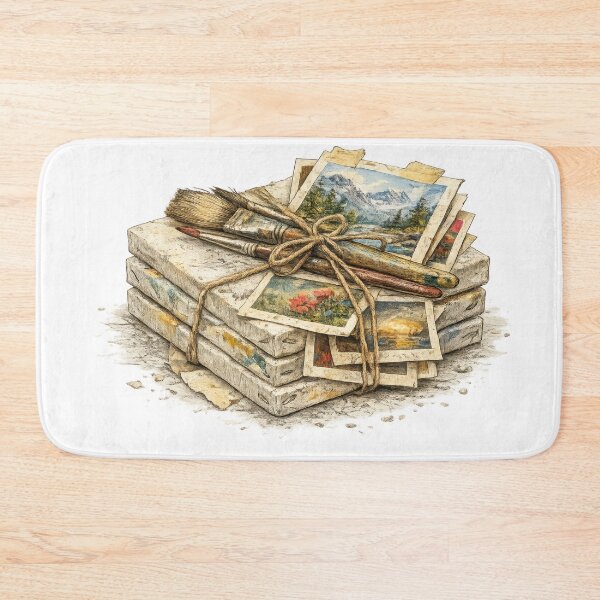 Item preview, Vintage Postcards Bundle with Art Supplies Watercolor designed and sold by jgvisualarts.