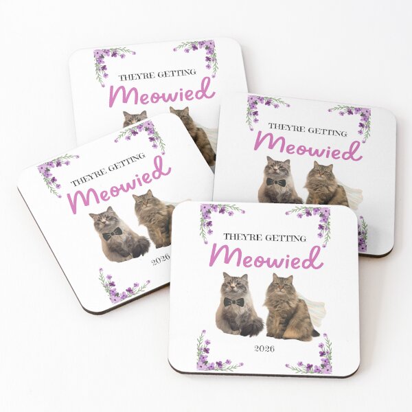 Item preview, They're Getting Meowied designed and sold by Bevybites.