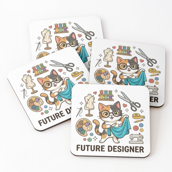 Item preview, Cute Cat Future Designer Kids T-Shirt – Creative Cat Cartoon designed and sold by DIRTYSKETCHH.
