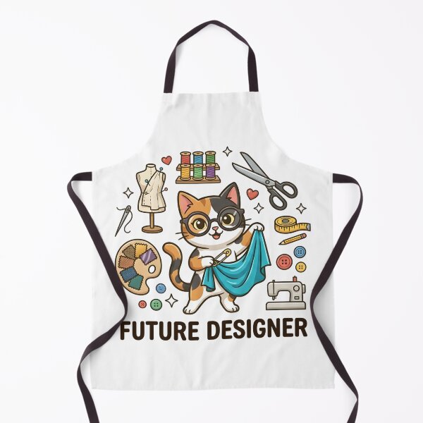 Artikelvorschau, Niedliches Katzen-T-Shirt für Kinder mit dem Motiv „Zukünftiger Designer“ – Kreative Katzen-Cartoon-Illustration entworfen und verkauft von DIRTYSKETCHH.