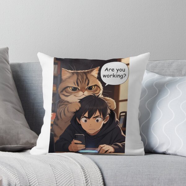 Item preview, 監視猫の「働いてる？」 designed and sold by nyankojikan.