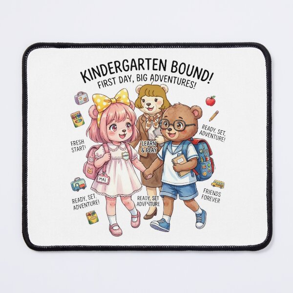 Item preview, Kindergarten Bound Bears - Cute Anime First Day of School designed and sold by VibranPalette.