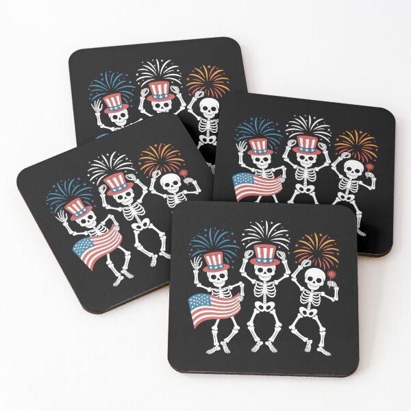 Item preview, 4th July Skeletons Fireworks Patriotic designed and sold by yamismaous.