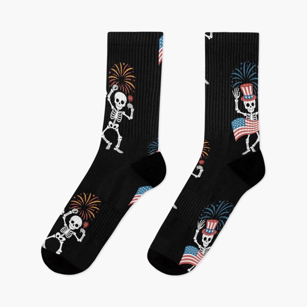 Item preview, 4th July Skeletons Fireworks Patriotic designed and sold by yamismaous.