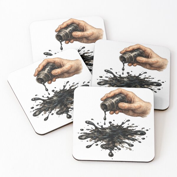 Item preview, Hand Pouring Black Ink Splash Art designed and sold by jgvisualarts.
