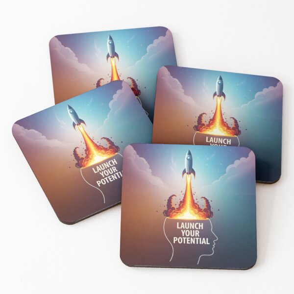 Item preview, Launch Your Potential Rocket Mindset Design | Motivational Space Growth Illustration designed and sold by Altair_.