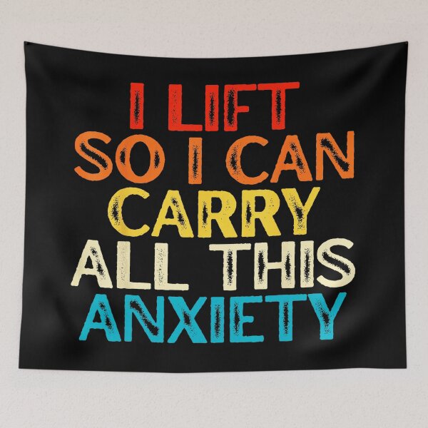 Item preview, I Lift So I Can Carry All This Anxiety Gym Humor Quote designed and sold by eliramaison.