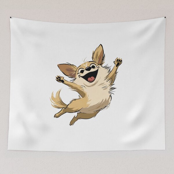 Item preview, Excited Jumping Dog Character Joy Illustration designed and sold by StickerHavenn.