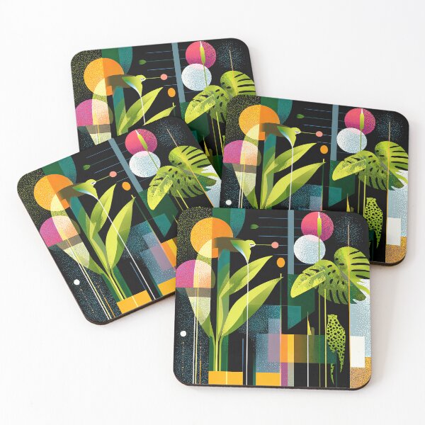 Item preview, Pop Art Vibrantly Colorful Island Leaves Abstract Designs designed and sold by DEC02.