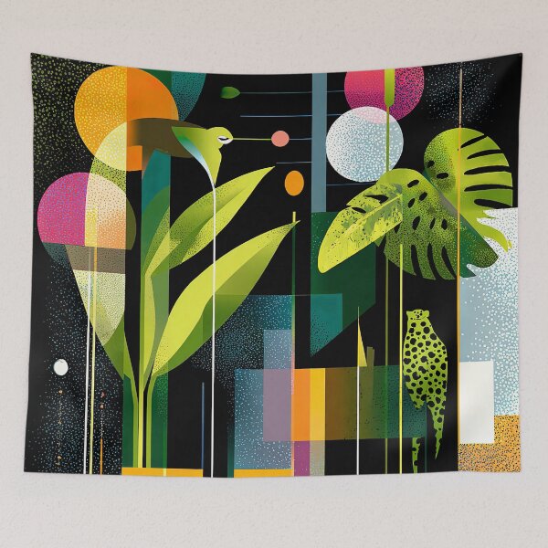 Item preview, Pop Art Vibrantly Colorful Island Leaves Abstract Designs designed and sold by DEC02.