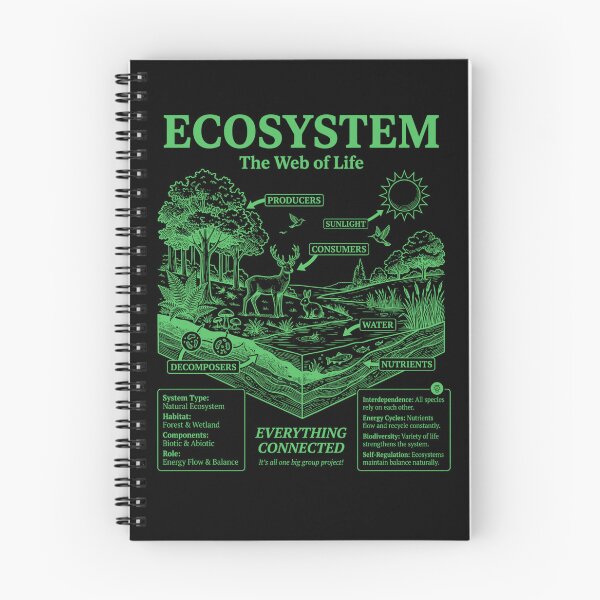 Item preview, Vintage Ecosystem Diagram Web Of Life Chart designed and sold by FreshVibe Prints.