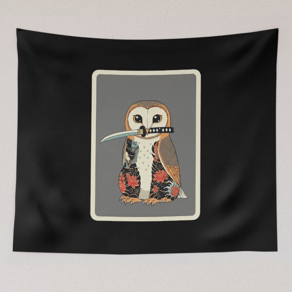 Item preview, Samurai Owl Katana Japanese Style Cute Dark  designed and sold by JordynLadukeg65.