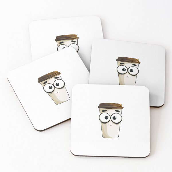 Item preview, Cute Coffee Cup Character Funny Cartoon Illustration designed and sold by StickerHavenn.