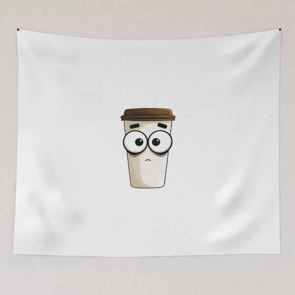 Item preview, Cute Coffee Cup Character Funny Cartoon Illustration designed and sold by StickerHavenn.
