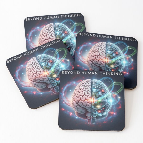 Item preview, Beyond Human Thinking Futuristic Brain Design | AI vs Human Mind Cosmic Concept designed and sold by Altair_.