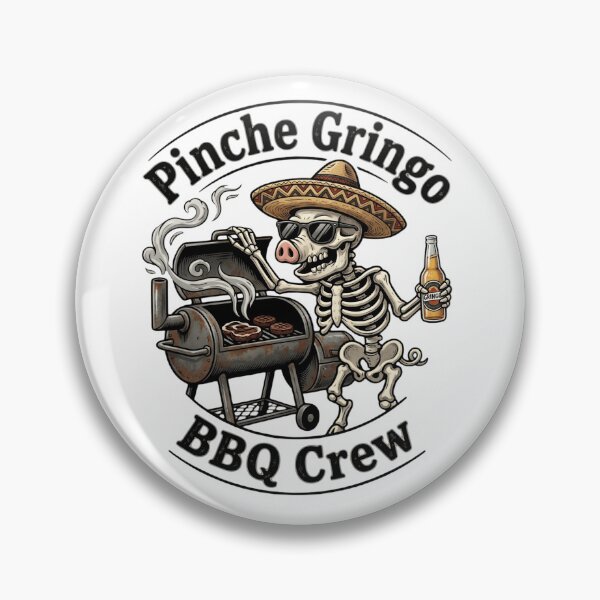 Item preview, Pinche Gringo BBQ Crew Funny Grilling Skeleton designed and sold by haitrieuic96.