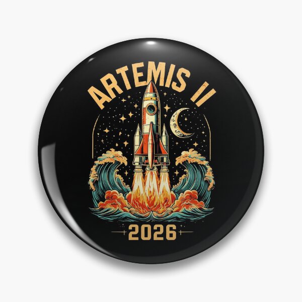 Item preview, Artemis II 2026 Rocket Launch Retro Space Art designed and sold by Zayn Studio.