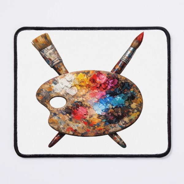 Item preview, Colorful Paint Palette with Artist Brushes designed and sold by jgvisualarts.