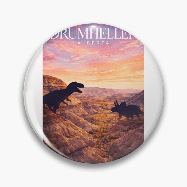 Item preview, Drumheller Alberta Badlands Dinosaur Valley Red Deer River Fossil Region designed and sold by Places On Earth.