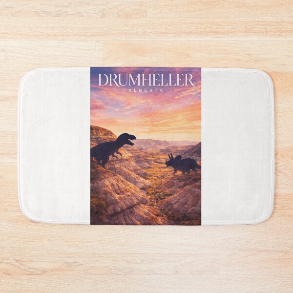 Item preview, Drumheller Alberta Badlands Dinosaur Valley Red Deer River Fossil Region designed and sold by Places On Earth.