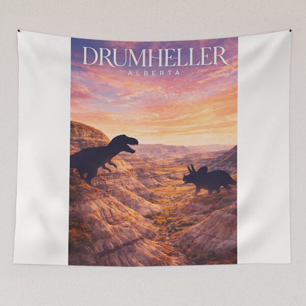 Item preview, Drumheller Alberta Badlands Dinosaur Valley Red Deer River Fossil Region designed and sold by Places On Earth.