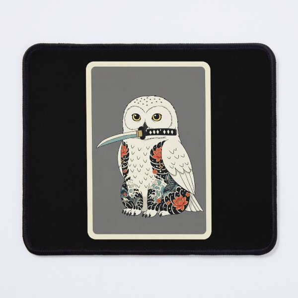 Item preview, White Samurai Owl Katana Japanese Style Cute Aesthetic designed and sold by JordynLadukeg65.