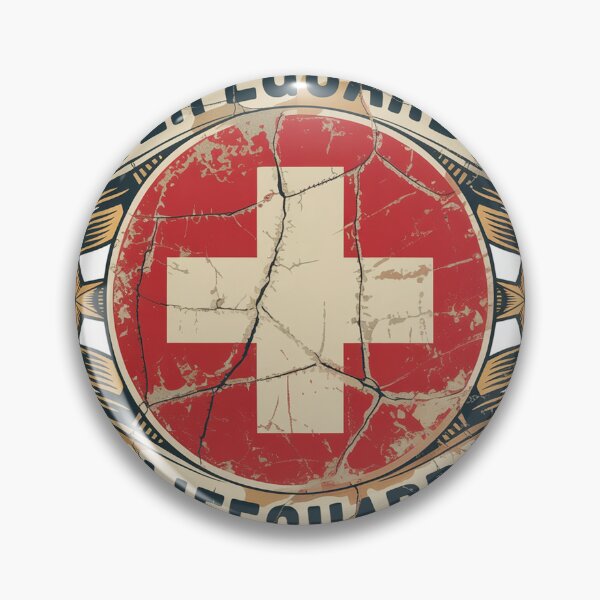 Item preview, Vintage Red Medical Cross Emblem Badge designed and sold by Bloomkept.