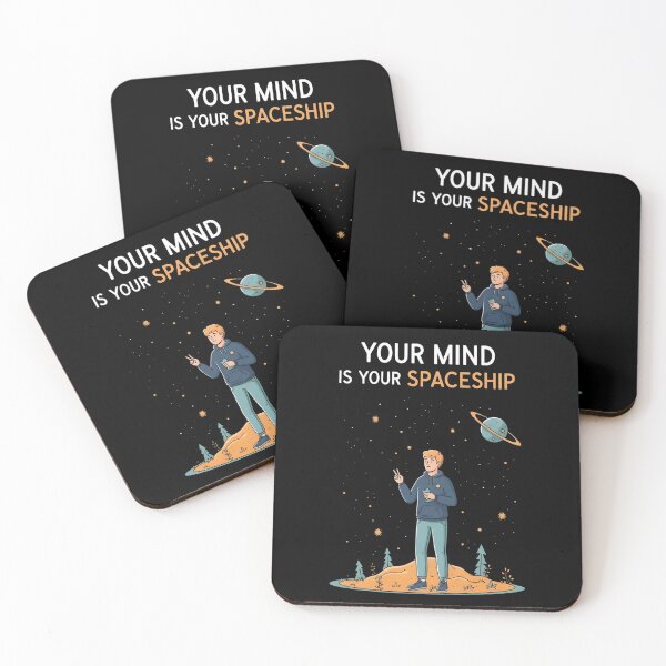 Item preview, Your Mind Is Your Spaceship Motivational Design | Space Mindset Quote Aesthetic designed and sold by Altair_.