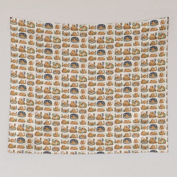 Item preview, Cute Capybara Onsen and Relaxation designed and sold by burhon.